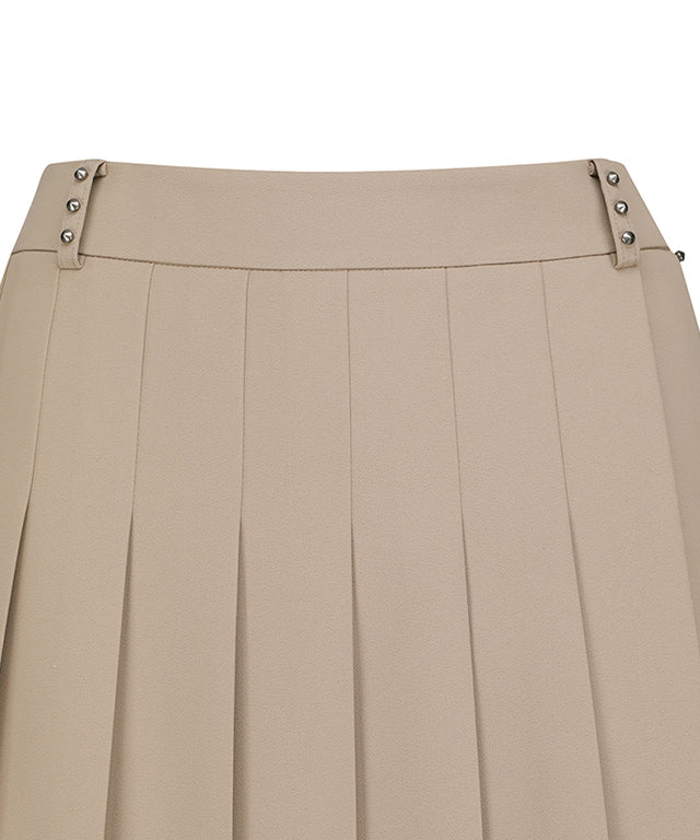 Women's Pleats Half H/PT - Beige