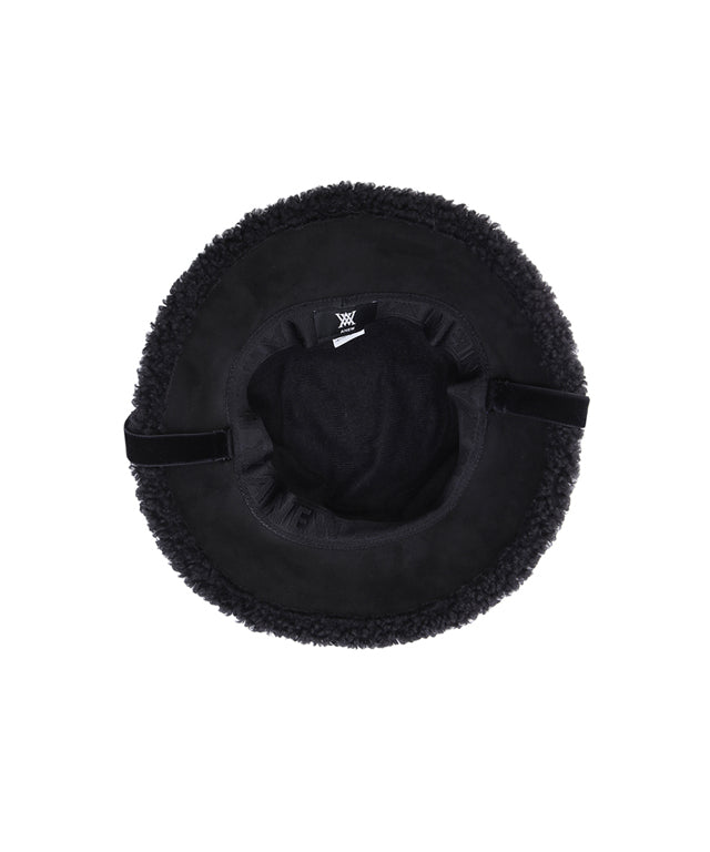 Women's Fluffy Bucket Hat - Black
