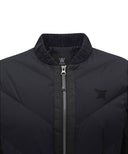 Women's Knit Detachable Medium Length Down JK - Black