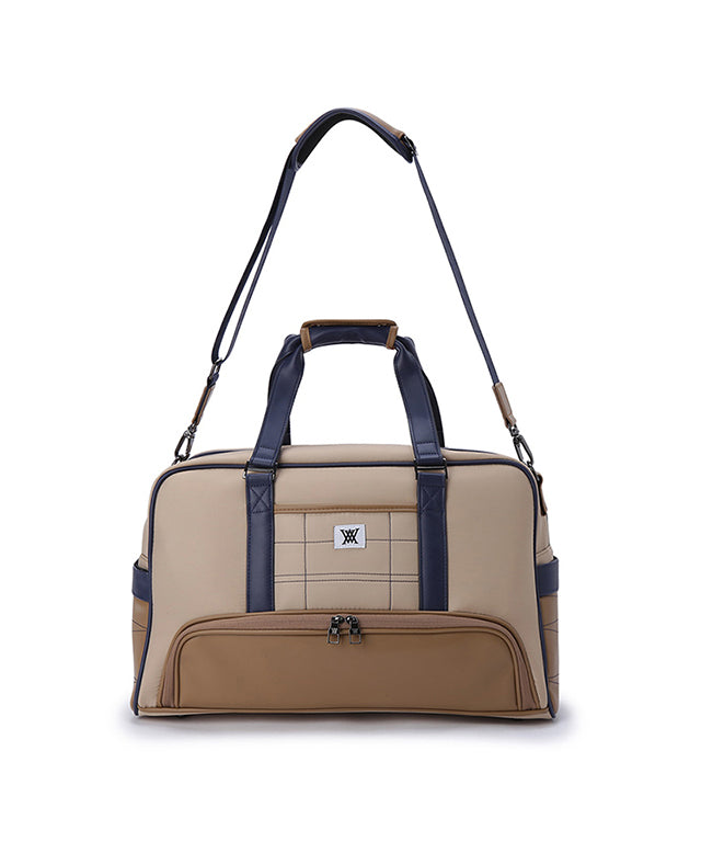 Double Logo Boston Bag - Beige