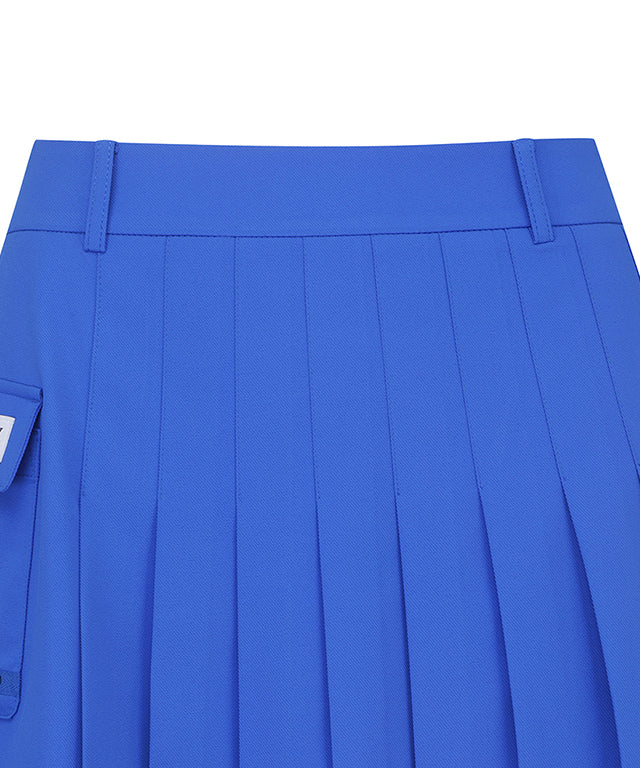 Women's Mini Pocket Point Pleated Skirt - Blue