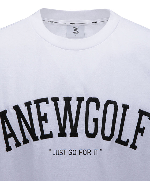 Round Anew Logo Point Short T-shirt - White