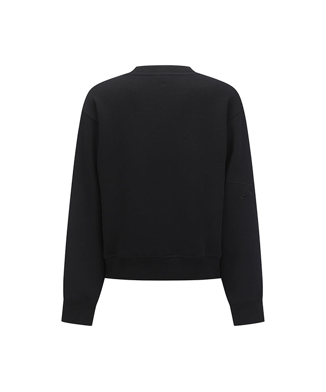 Women's Logo Point Sweatshirt - Black
