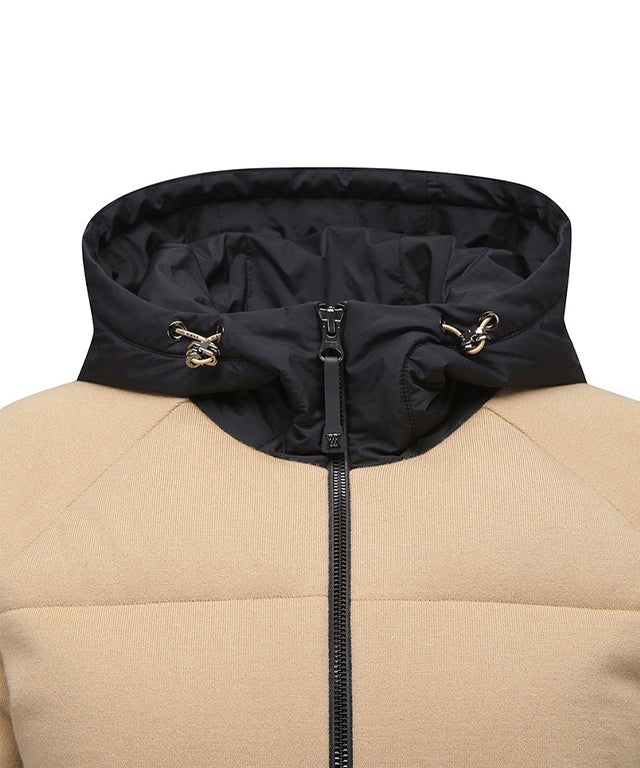 Women's Hybrid Hoodie Jacket - Beige