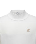 Men's Knit Block High Neck Sweater - Ivory