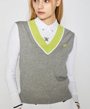 Women's Sweater Vest - Mellange Grey