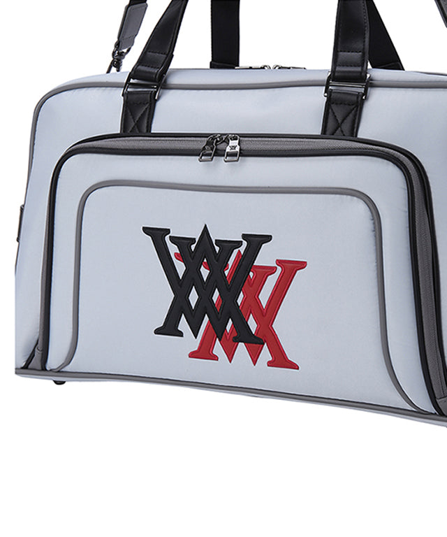 Double Logo Boston Bag - White