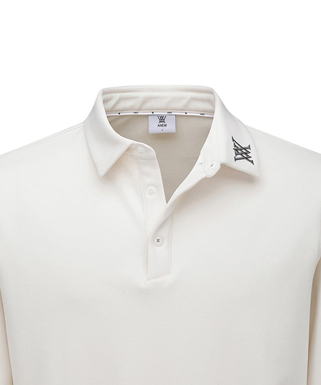 Men's Nap Collared Long T-shirt - Ivory