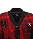 Women's Check Point Cardigan - Red