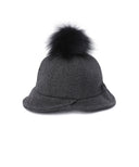 Women's Wool Double Bucket Hat - Charcoal Grey