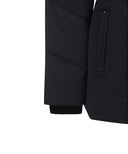 Women's Knit Detachable Medium Length Down JK - Black