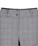 Women's Check Boots Cut Long Pants - Gray