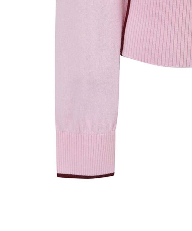 Women's Collared PSweater - Pink