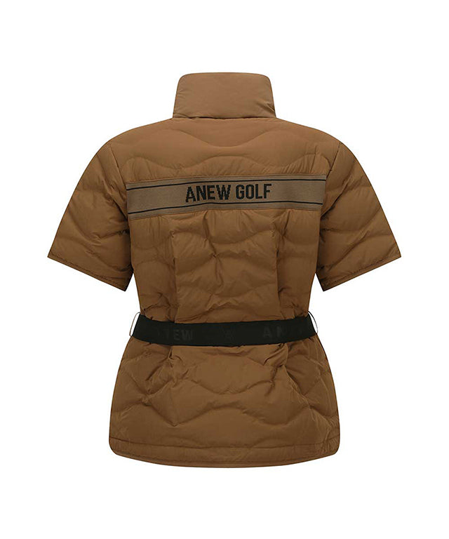 Women's Short Sleeve Tube Down JK - Beige