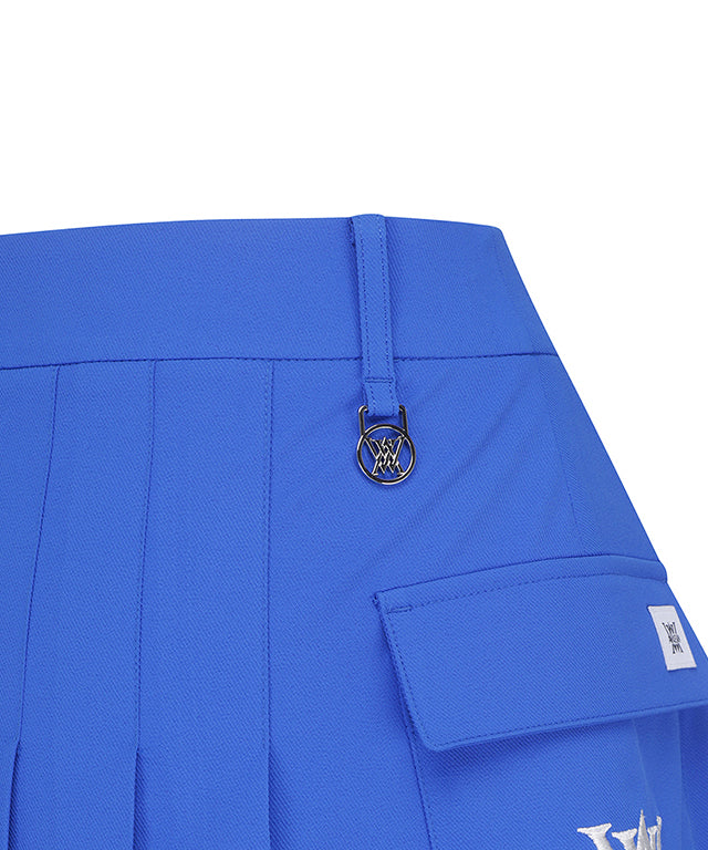 Women's Mini Pocket Point Pleated Skirt - Blue