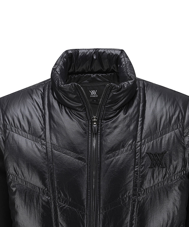 Men's Jersey Mix Down Jacket - Black