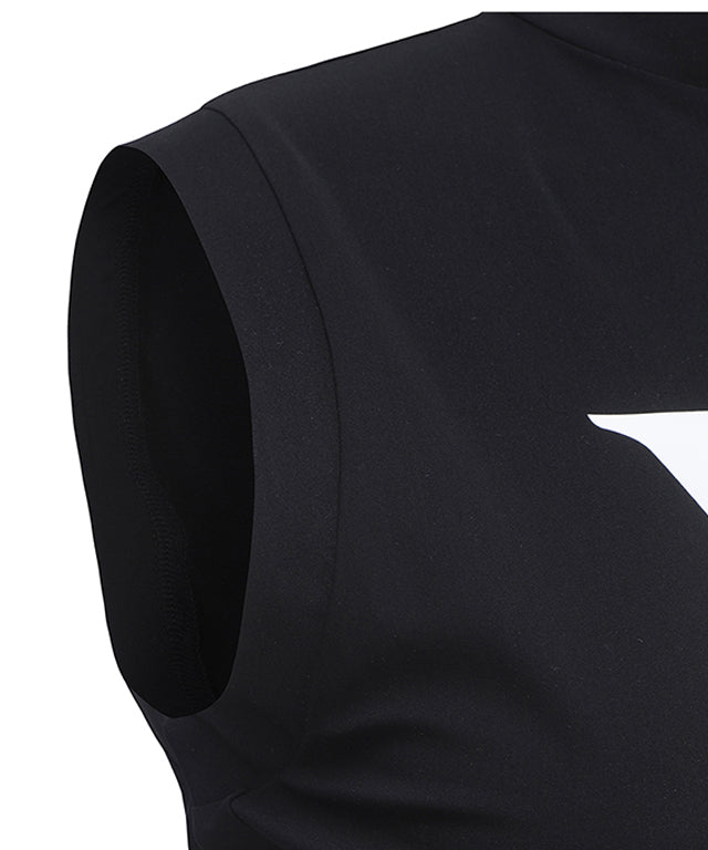 Women's Front Logo Point Sleeveless - Black