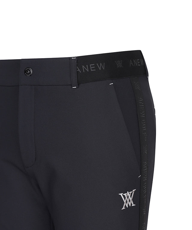 Men's Side Logo Band Point Incision L/PT - Black