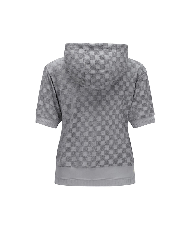 ANEW Golf Women's Terry Check Board Hoodie Short T-Shirt