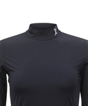Women's Cold Fabric High Neck T-Shirt - Black