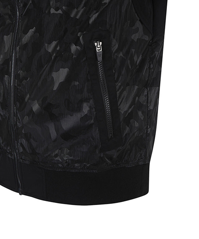 Men's Camo Mix MA-1 JK - Black