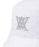 Monogram Round Taping Bucket Hat - White