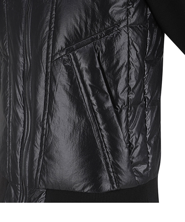 Men's Jersey Mix Down Jacket - Black