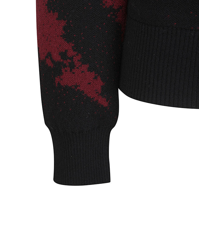Women's Cashmere Blend High Neck Sweater - Wine