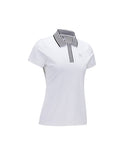 ANEW Golf Women's Knit Collar Short T-Shirt - White