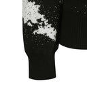 Women's Cashmere Blend High Neck Sweater - Black