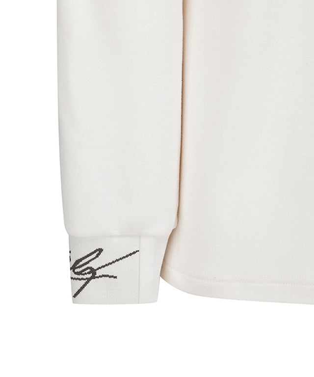 Men's Nap Collared Long T-shirt - Ivory