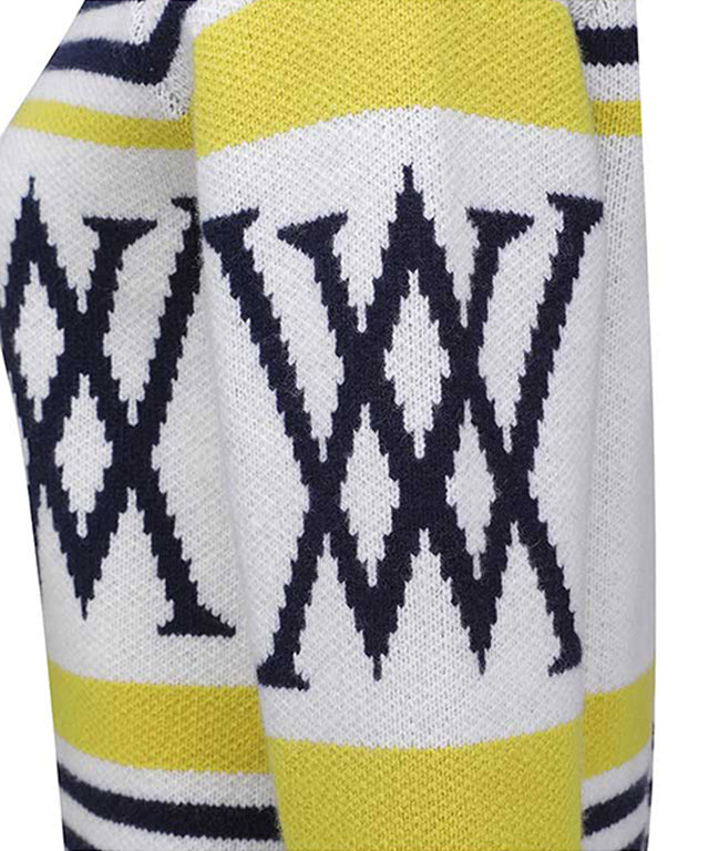 Women's Logo Point Cardigan - Mustard