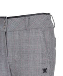 Women's Check Boots Cut Long Pants - Gray
