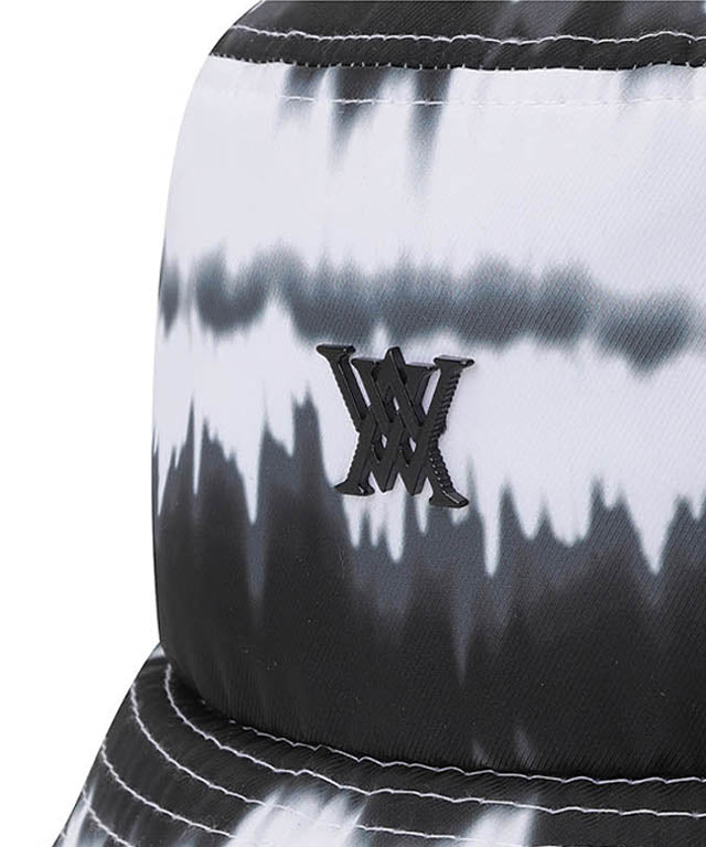 Men's Wave Tie Dye Bucket Hat - Black
