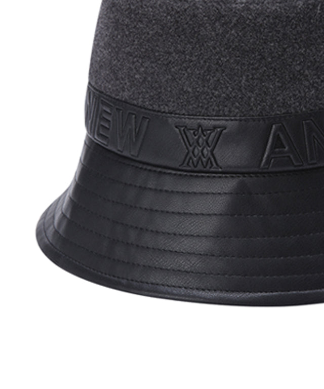 Mixed Wool Bucket Hat - Black