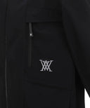 Men's Back Logo Point Jersey Jacket - Black