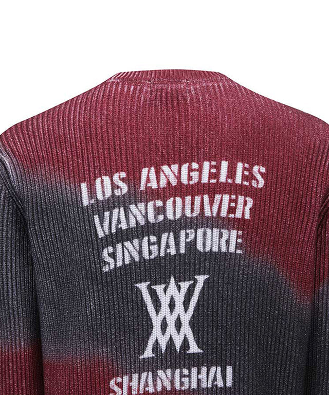 Men's Dyed Pullover - Wine
