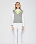 Women's Sweater Vest - Mellange Grey