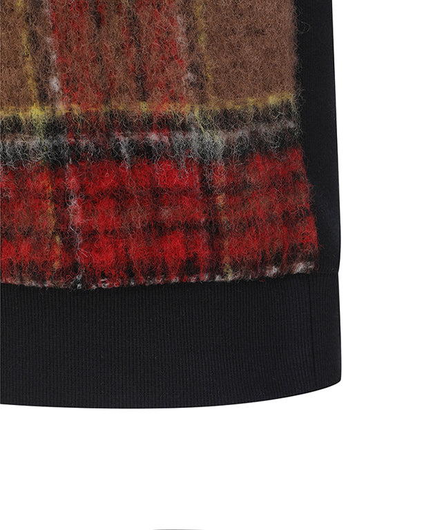 Women's Check Point Sweatshirt - Black