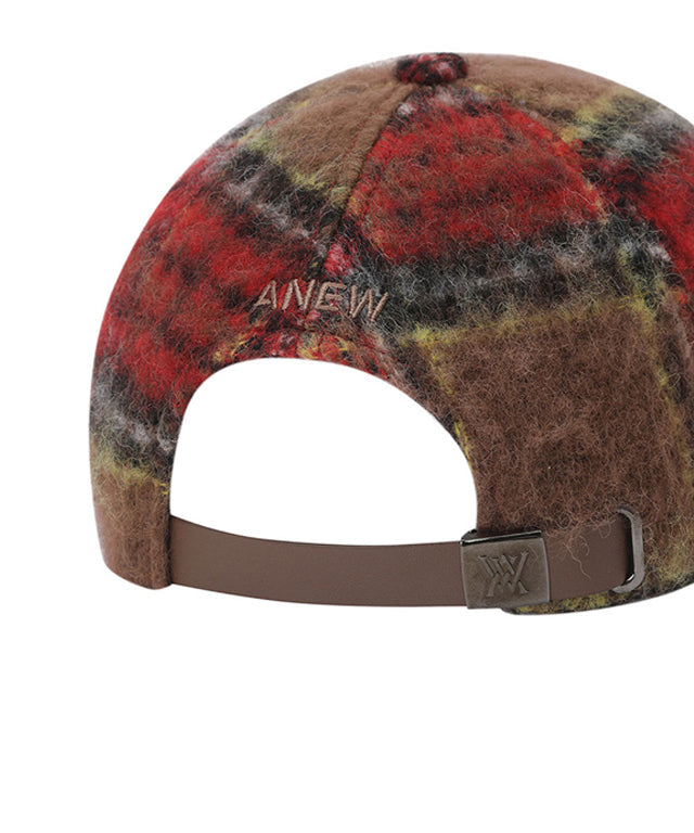 Check Ball Cap - Red