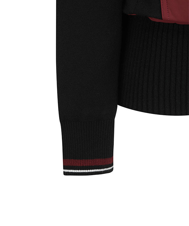 Women's Hybrid Hoodie Jacket - Black