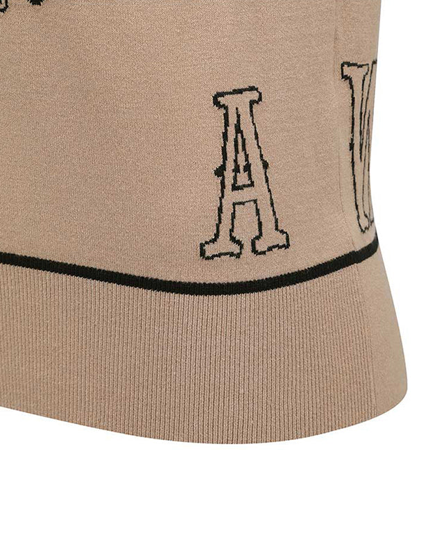 Women's Logo Intarsia Pullover - Beige