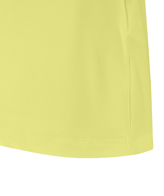 Women's Neck Jacquard Logo Short T-Shirt - Yellow