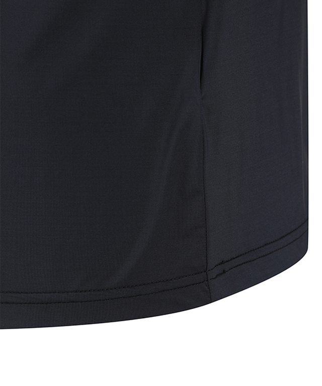 Men's Cold Fabric High Neck T-Shirt - Black