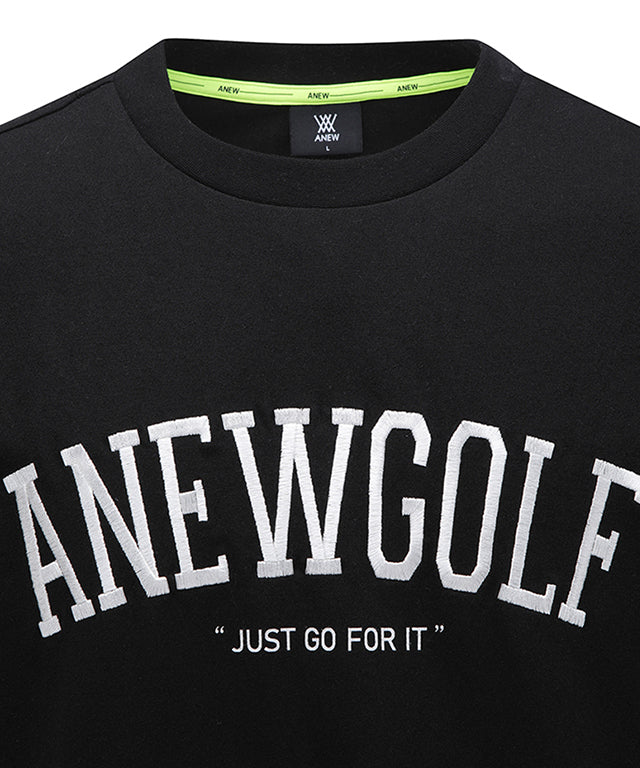 Musinsa Round Anew Logo Point Short T-shirt - Black
