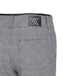 Women's Check Boots Cut Long Pants - Gray