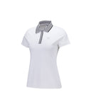 ANEW Golf Women's Knit Collar Short T-Shirt - White