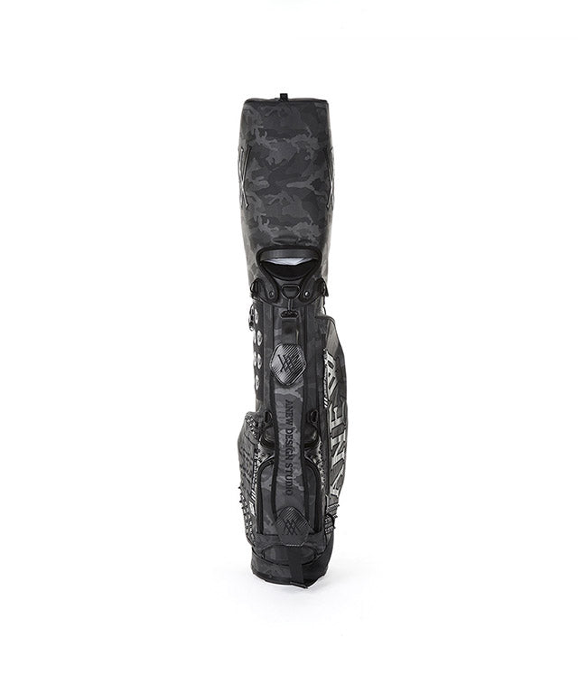 Dark Camo Stand Bag - Black