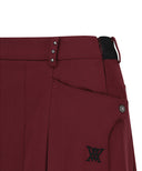 Women's Pocket Point Pleats SQ - Wine