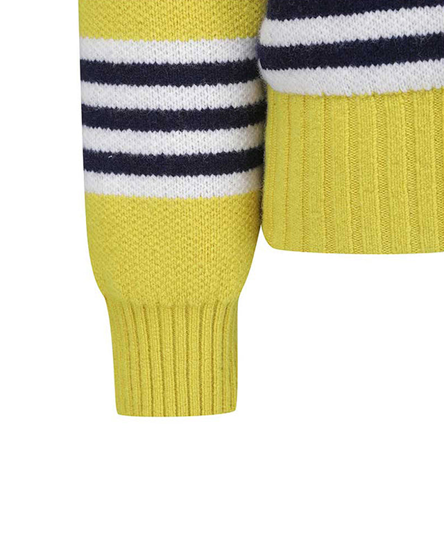 Women's Logo Point Cardigan - Mustard